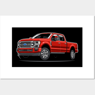 Super Duty F-250 Limited (Red) Posters and Art